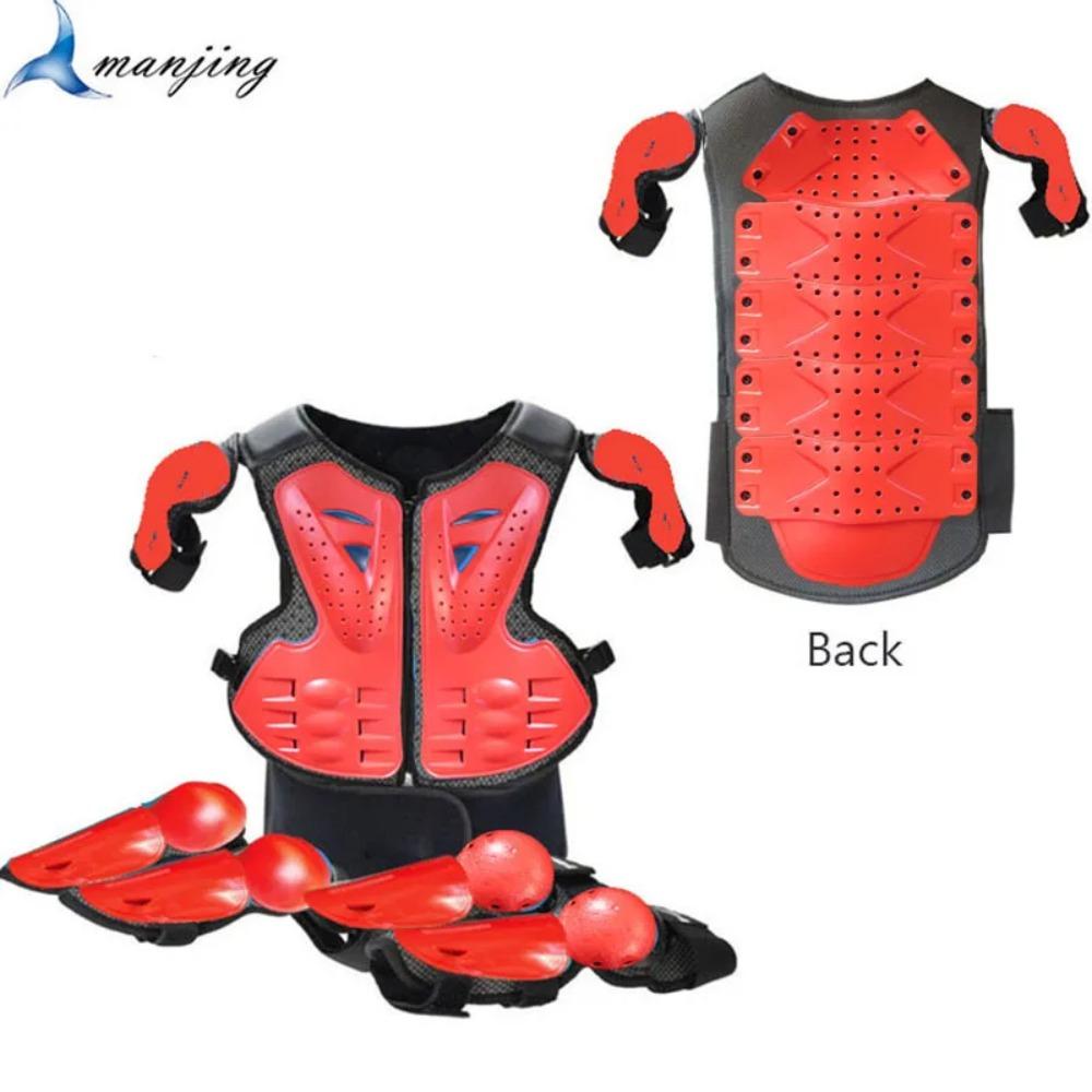 With Gift Children Safety Vest Armor Motorcycle Equipment Cycling Baby Head Protector 52-54cm Helmet Scooter Full Body Armor LL