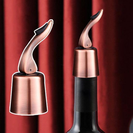 Weinverschluss, gute Abdichtung, Edelstahl, auslaufsicher, einfache Bedienung, langlebiger Vakuum-Weinverschluss