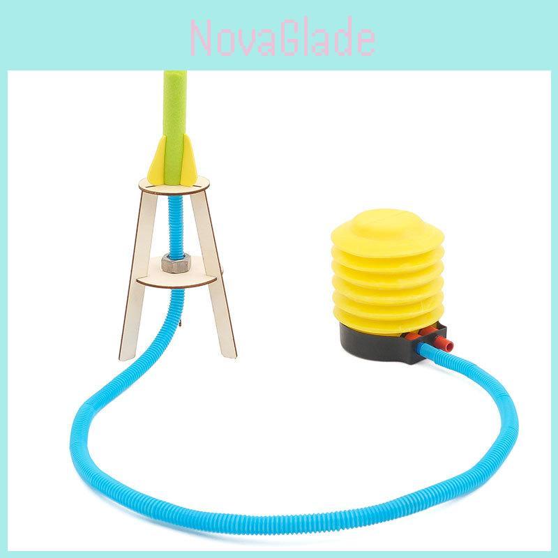 Educational Diy Handmade Rocket Launch Toy For Kids Wooden Material Customizable