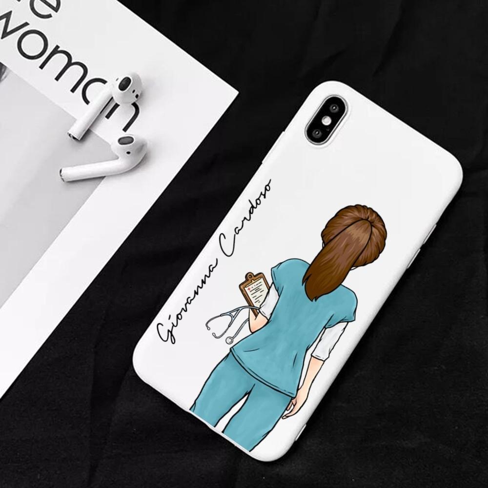 

Nurse Medical Medicine Health Heart Phone Case for iPhone 14 11 12 13 Mini Pro Xs Max 8 7 6 6S Plus X XR Solid Candy Color Case iphone 13