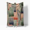 Abstract Geometric Canvas Flannel Printed Blanket Suitable for All Seasons Suitable for Living Room Office Sofa and Travel