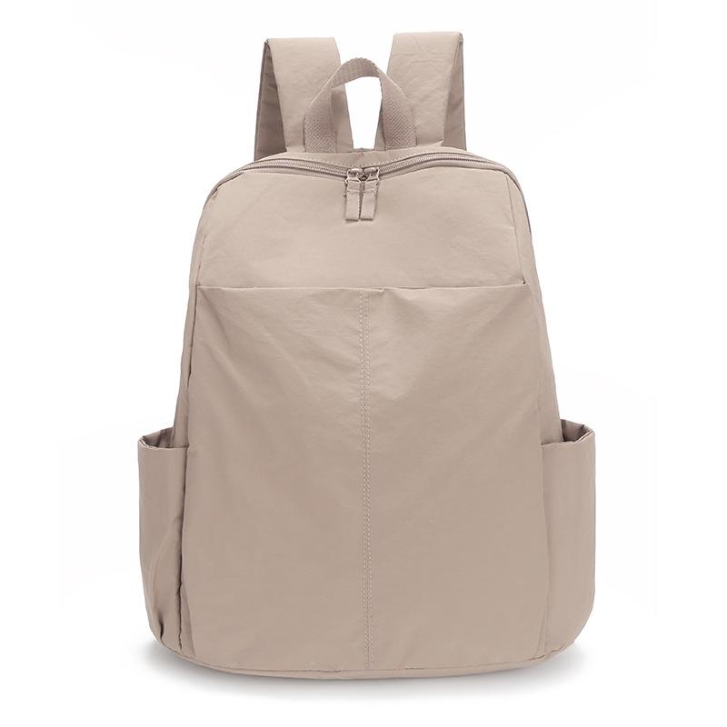 Women's Large Capacity Backpack Men Solid Color Backpack Student Schoolbag