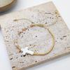 Minimalist Handmade Crystal Shell Cross Woven Bracelet for Women