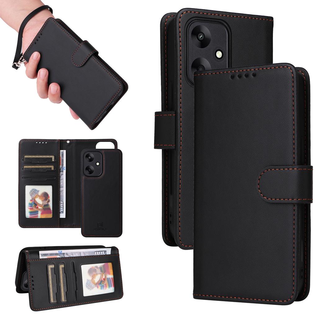 For Xiaomi Redmi 13C 5G/13C 4G/13R 5G/Poco M6 5G Magnetic Case BETOPNICE Detachable PU Leather Phone Cover with Strap