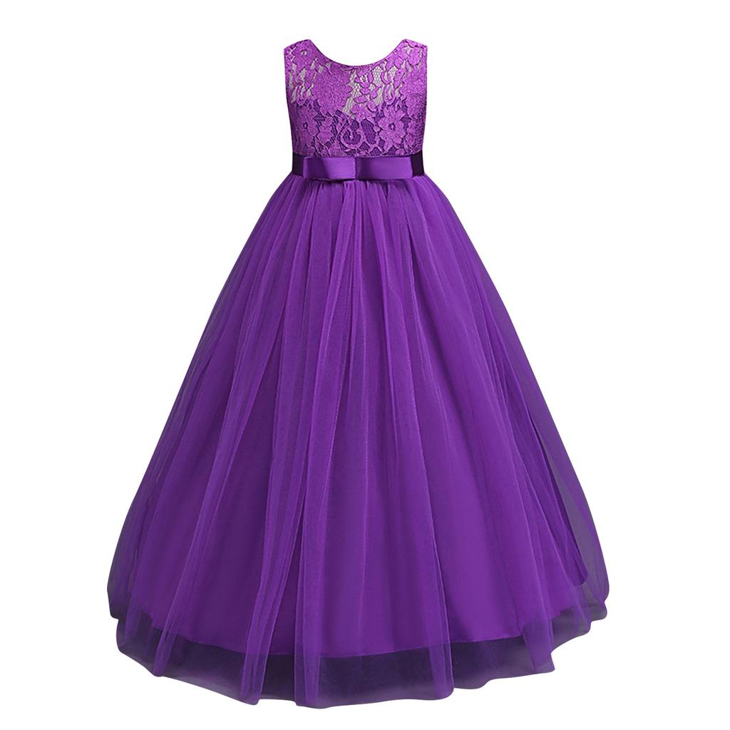 Toddler Kid Girl Lace Sleeveless Princess Gown Party Tulle Dress Cosplay Clothes
