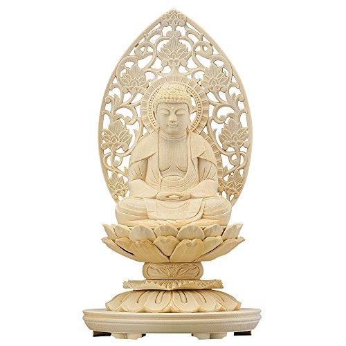 Buddhist Altar Shop Takita Shoten Buddhist Statue, Shaka Nyorai (Soto Zen/Rinzai Zen), Supervised by Master Sculptor Hokari Kodo, White Wood, 2.5-inch