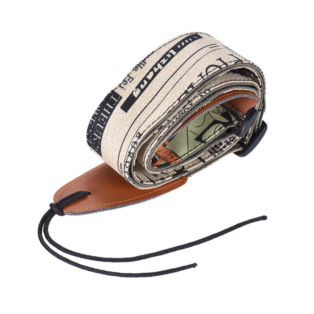 Bequemer, verstellbarer Gitarren-Schultergurt mit Kunstlederenden für Akustik-Folk-Klassiker