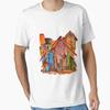 Illustrations Of Houses Essential T Shirt Vintage Graphic Versatile Breathable Casual Comfortable Unisex Soft Streetwear