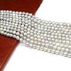 1String, Grey Natural Freshwater Pearls, Handmade Near Round Beads for Jewelry Making DIY Necklaces, Bracelets Crafts (Beads 7-8mm, Length 36cm)