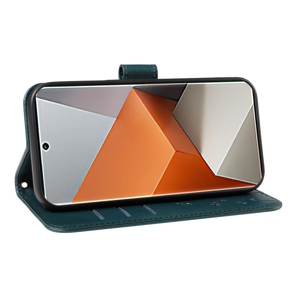 Für Xiaomi Redmi Note 13 Pro+ 5G Lederhülle mit Löwenzahn-Motiv