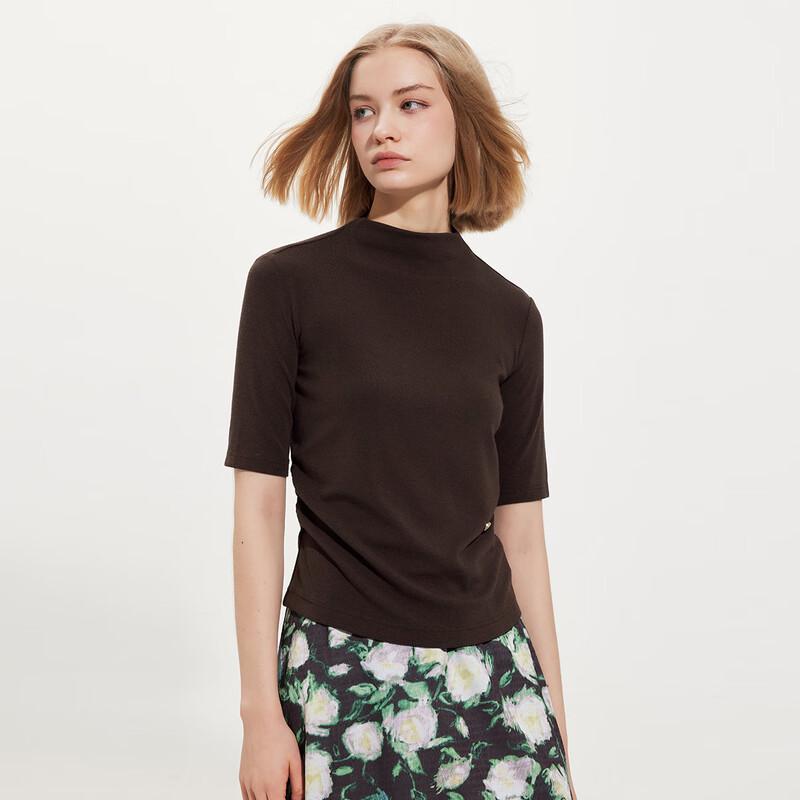 Tatu Women's Long Sleeve Mock Neck Knit Top