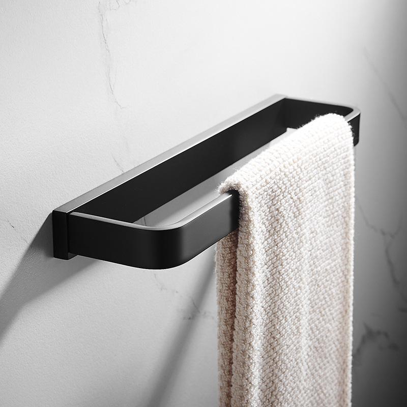 Brushed Gold Brass Bathroom Towel Ring Wall-mounted Shower Towel Rack Chrome/Black Toilet Towel Bar Bathroom Hardware Pendant