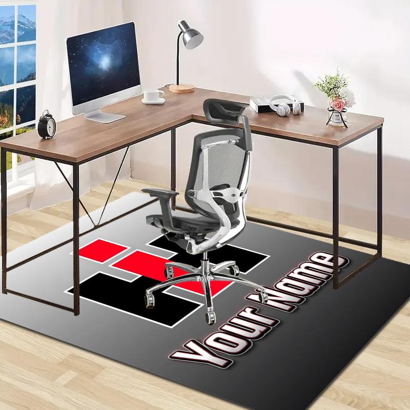 Farmall International Harvester Design Area Rug Personalized Name- Non-Slip, Soft & Cozy Floor Mat for Living Room, Office - Indoor/Outdoor Carpet
