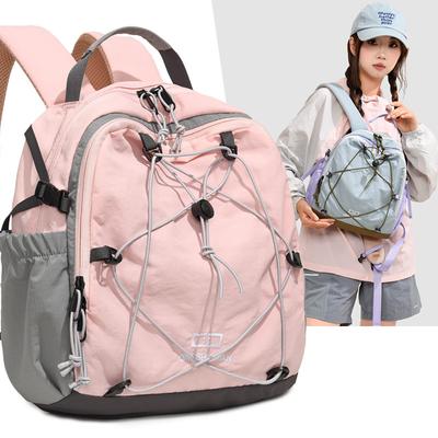 Zaino da Esterno Color Block per Donna, Design Traspirante Multiple Tasche, Ideale per Escursionismo e Viaggi