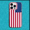 America USA Flag Phone Case For iPhone 16,15,14,13,12,11,Mini,Pro,MAX Pink Matte Silicone Cover