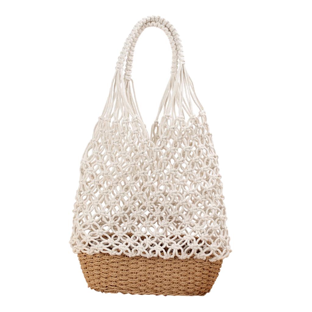 Straw Bag Clutch Knitting Tote for Women