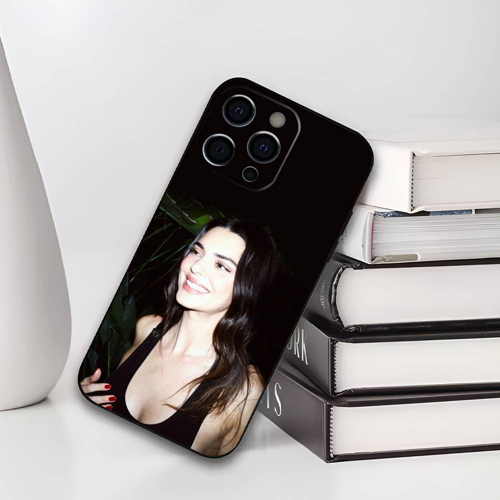 K-Kendall J-Jenner Phone Case For iPhone 17,16,15,14,13,12,11 Plus,Pro Max,XS,Soft Black Cover