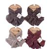 TERAICHI Mini Scarf with Mixed and Insert Neck Warmer Women's Cross-Shaped Inserts, Pattern, (Purple)