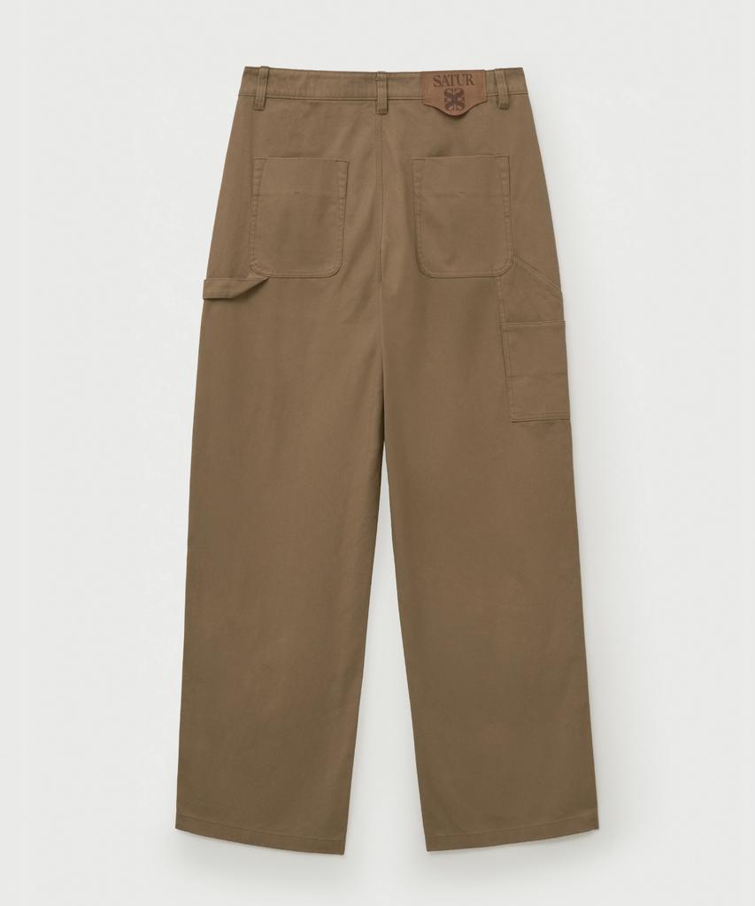 Seteo Double Knee Carpenter Pants Beige