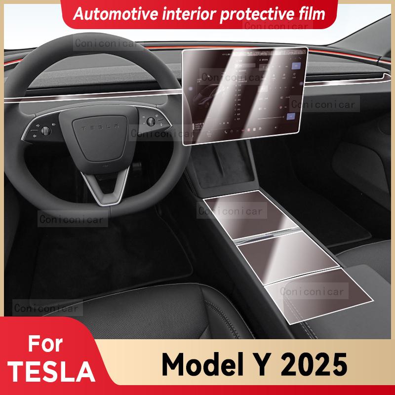 For TESLA Model Y 2025 Car Interior Center Console trument Dashboard Protective Film Anti-scratch Sticker Accessories