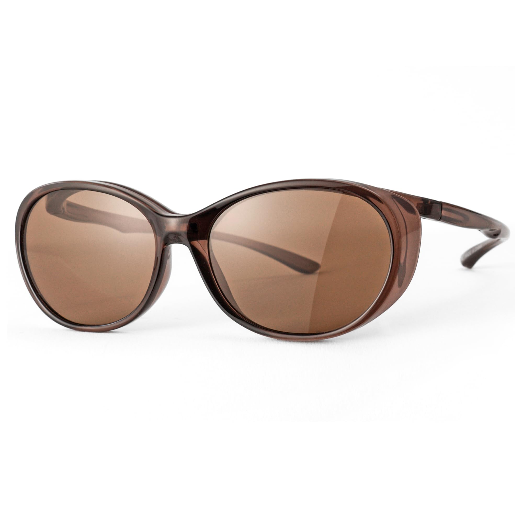 

Sunglasses Over Glasses Stylish UV Protection Polarized Over Sunglasses Brown [E-FIT] E-FIT EF-OS61-C2-1 Brown/Polarized