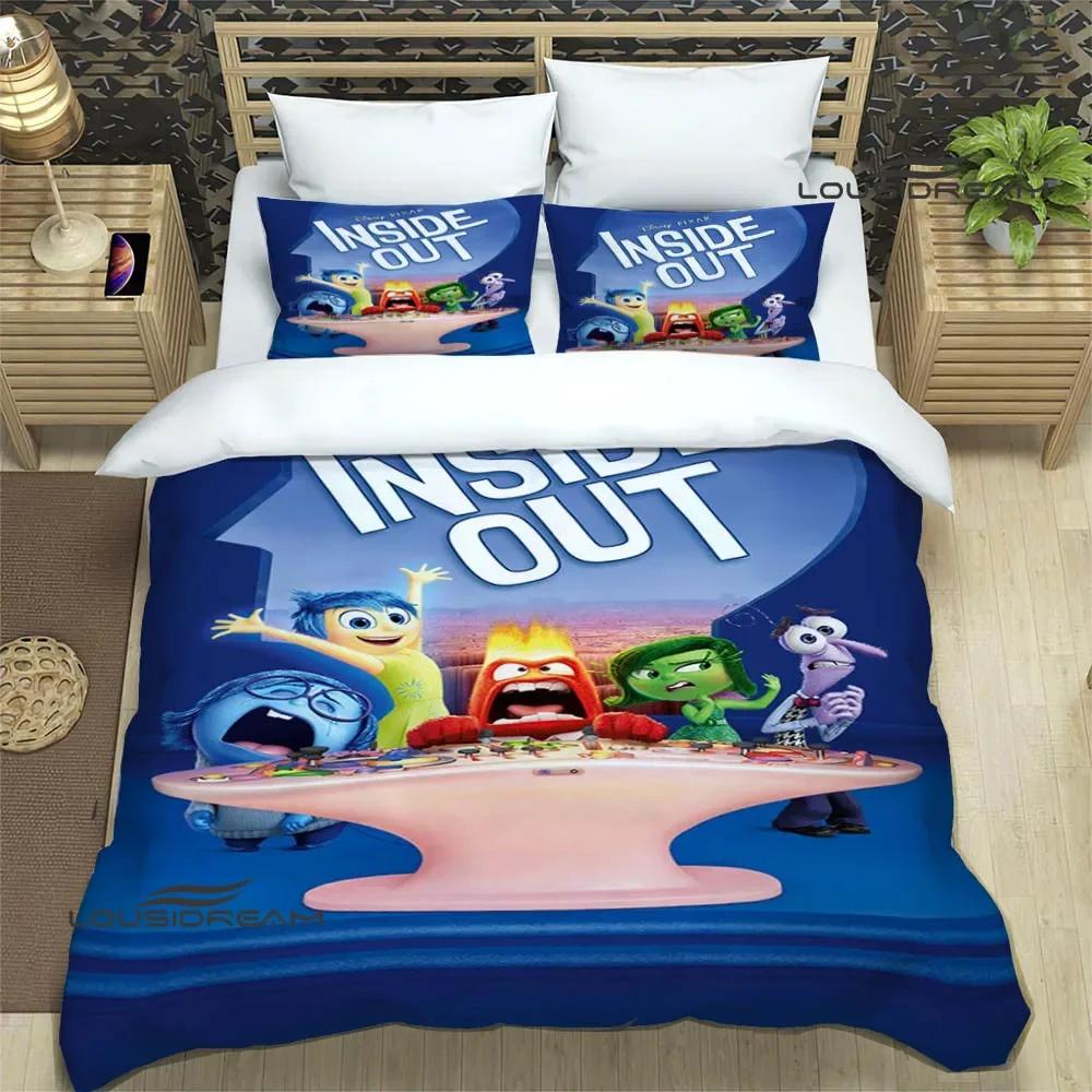 Cartoon Print Inside Out Bedding Sets Pillowcase Children Duvet Cover Bed Comforter Set Bedding Set Luxury Birthday Gift