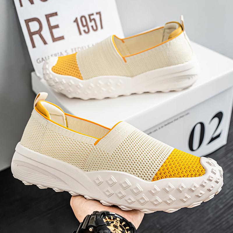 New Women's Shoes Comfortable Lightweight Hollow Breathable Soft Non-slip Flat Mesh Casual Shoes Outdoor Casual Sports Shoes