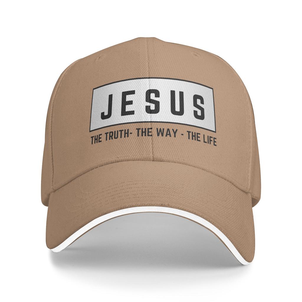 Christ Jesus Is The Way The Truth The Life Blessed Baseball Cap Vintage Sandwich Hats Unisex Adjustable Dad Hat Outdoor