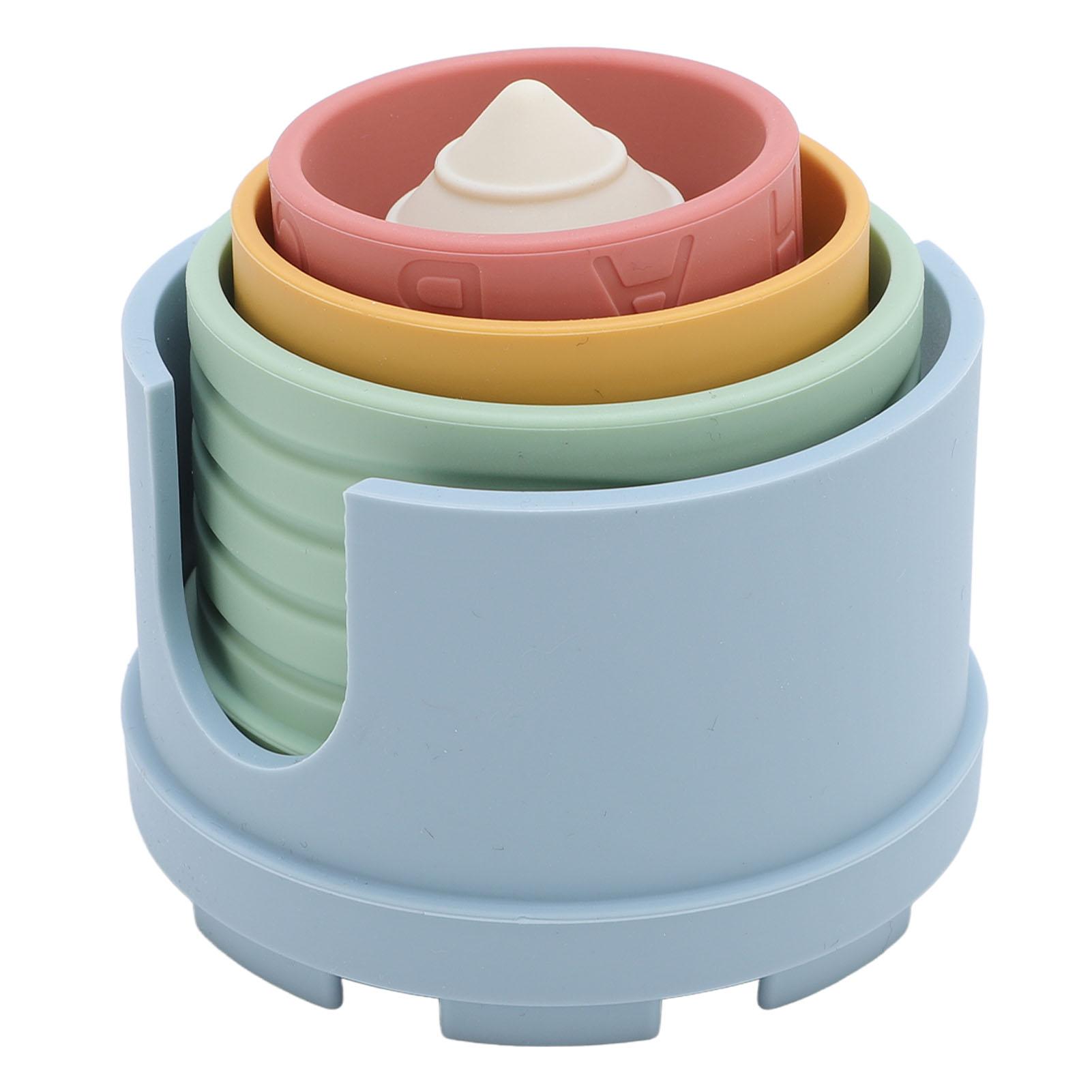 

Castle Stacking Toy Food Grade Silicone Soft Teether Educational Baby Teething Toy Gift