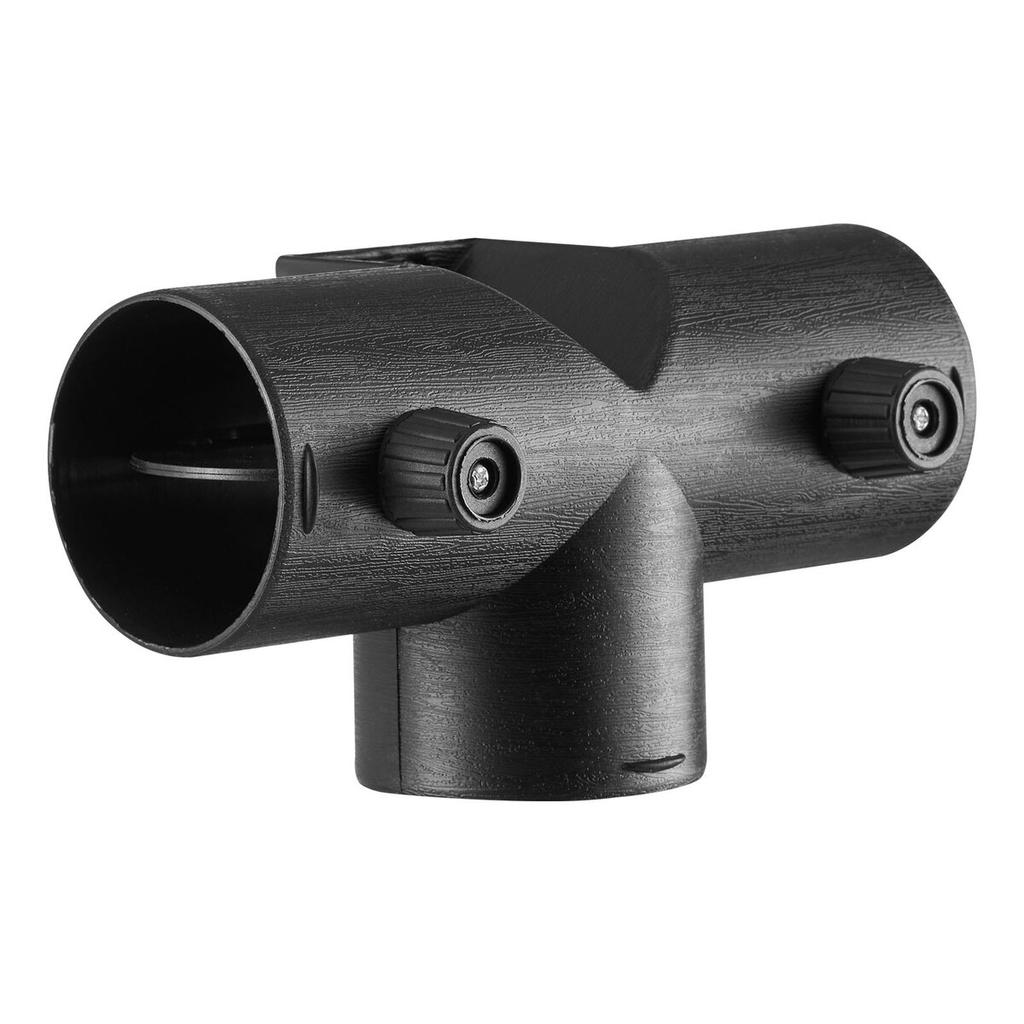 Diesel Heater Connector, 59mm Diesel Heater Duct Connector Accessories, T-shape 3 Way Air Vent Connectors with 2 90° Rotatable Valves, Black Joint