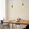LVWIT Pendant Light, E26 Base, LED Bulb Included, for Ceiling Hook Mount, Edison Bulb Equivalent To 60W, Adjustable Height Up To 100cm, 1 Light Set
