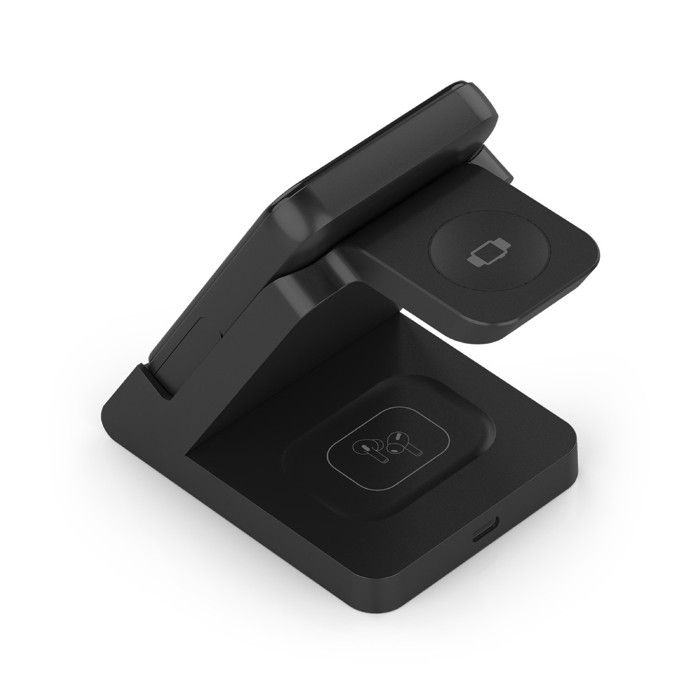 Chargeur Sans Fil Aisens 4-en-1 15W Avec Powerbank Noir