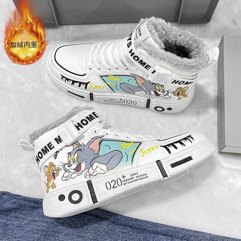 Winter northern cotton shoes snow shoes animation high-top shoes children's shoes couple shoes primary and secondary school students shoes large cot