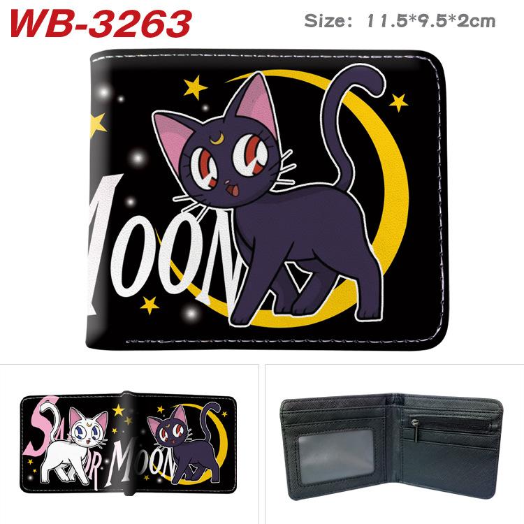 Sailor Moon Coin Purse Full Color Print Short Card Holder Anime Wallet for Men Women 1pcs