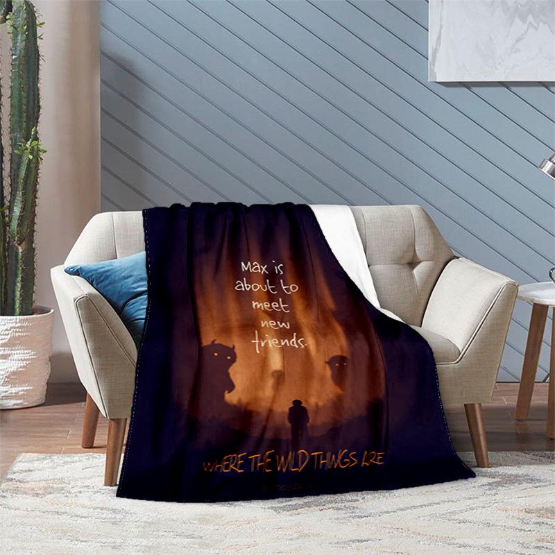 Where Wild Things Blanket Suitable All Seasons Soft Comfortable Sofa Office Home Blanket Holiday Birthday Gift Blanket Soft And Comfortable Blanket