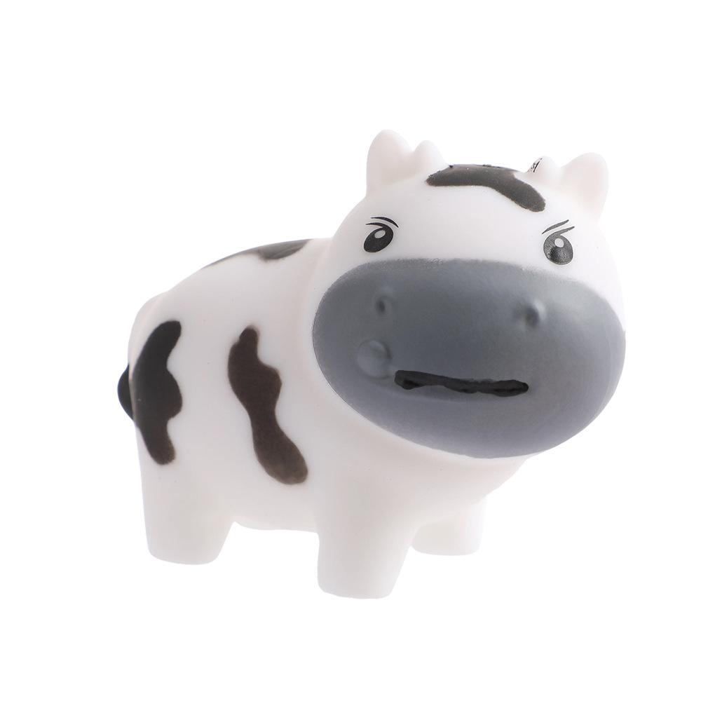 Soft Squeeze Cow Stress Relief Toy Durable PU Foam Material Cute Animal Shape for Sensory Play and Hand Exercise