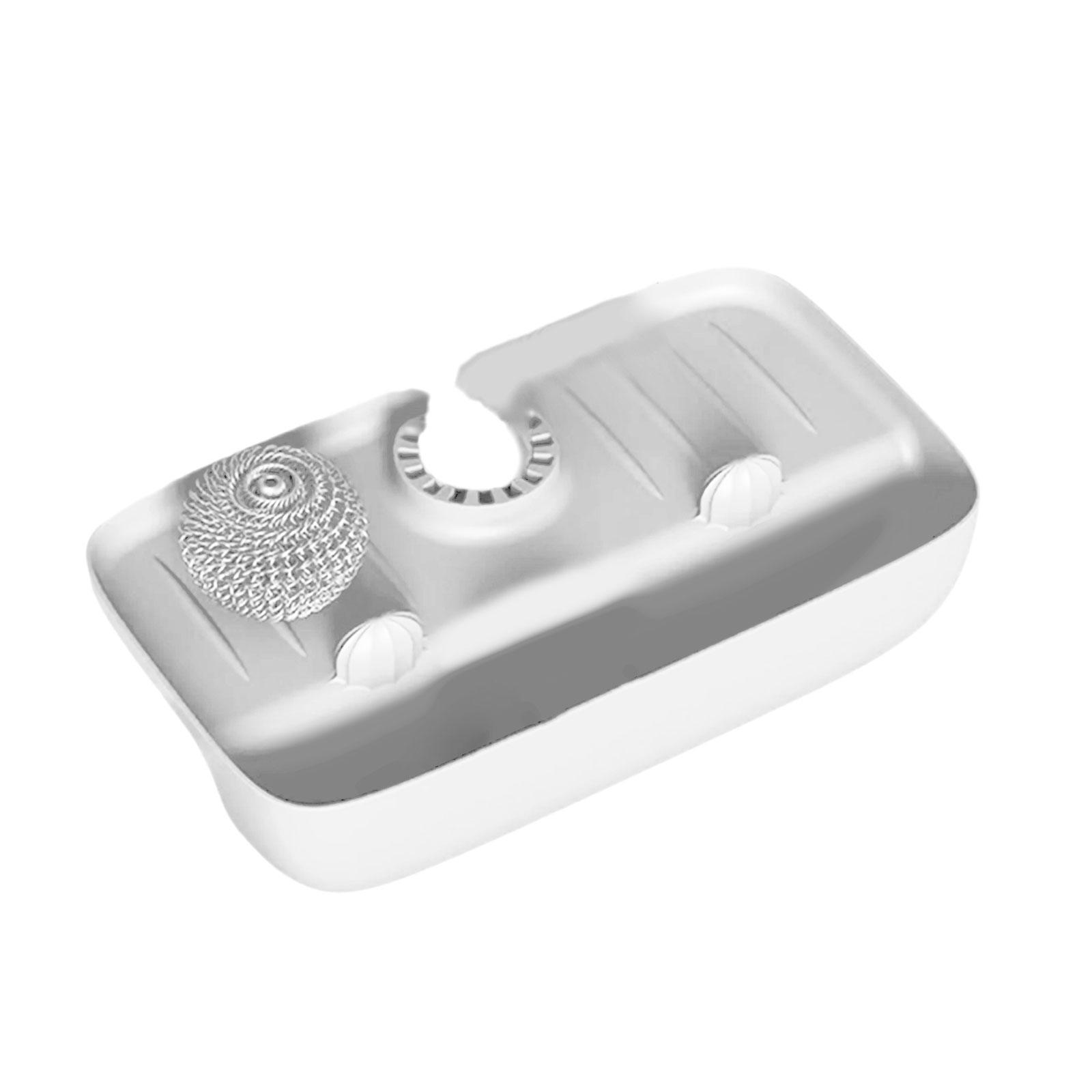 

Adjustable Designs Sturdy PP Sink Faucet Splash Guards with Drain Pad and Sponges Holders for Kitchen Supplies Daily Use білий