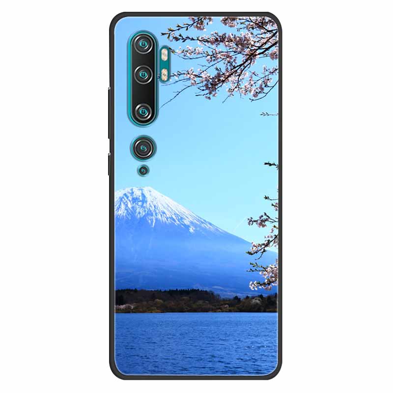 For Xiaomi Mi Note 10 Case Silicone Soft Owl Lion TPU Fashion Back Cover For Xiaomi Mi Note10 Cases Protective Printed Covers