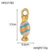 CARLIDANA Personalized Flower Stainless Steel Rabbit Pendant Strawberry Gold Plated Charm ice cream Enamel DIY Accessories