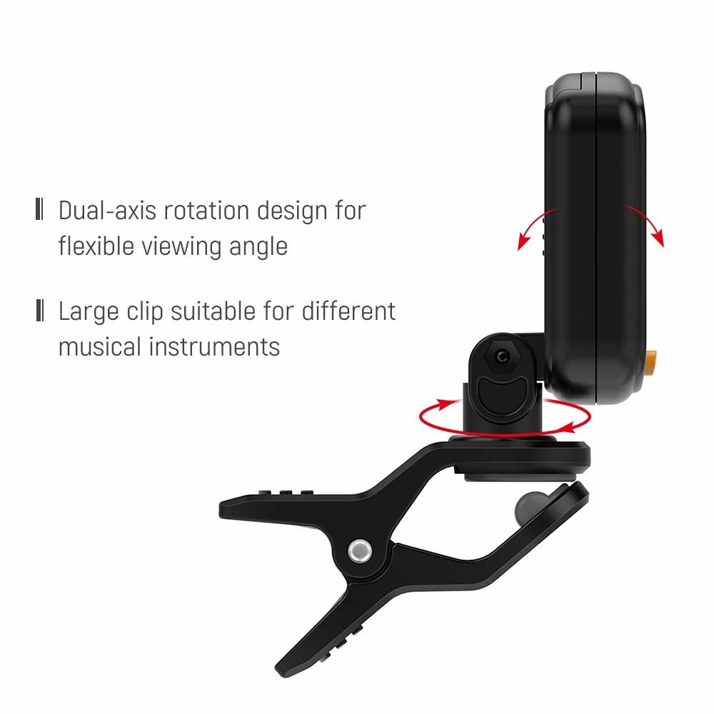 Guitar Tuner AT-01A/101 Foldable Rotatable Clip-on Tuner High Sensitivity for Bass Ukulele Chromatic Guitar Accessories