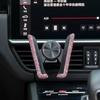 Car Phone Holder for Car Air Vent Diamond Crystal Clip Mount Mobile Phone Stand Bracket Interior Accessories for Women and Girls