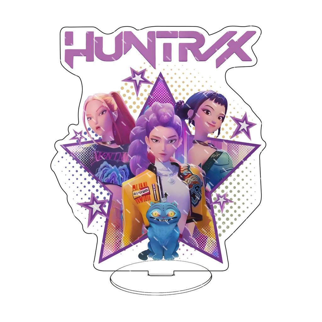 2028@@@Anime KPop Demon Hunters Acrylic Stand Desktop Decor Cartoon Anime Figure Rumi Mira Zoey Sussy Dolls Fans Gift