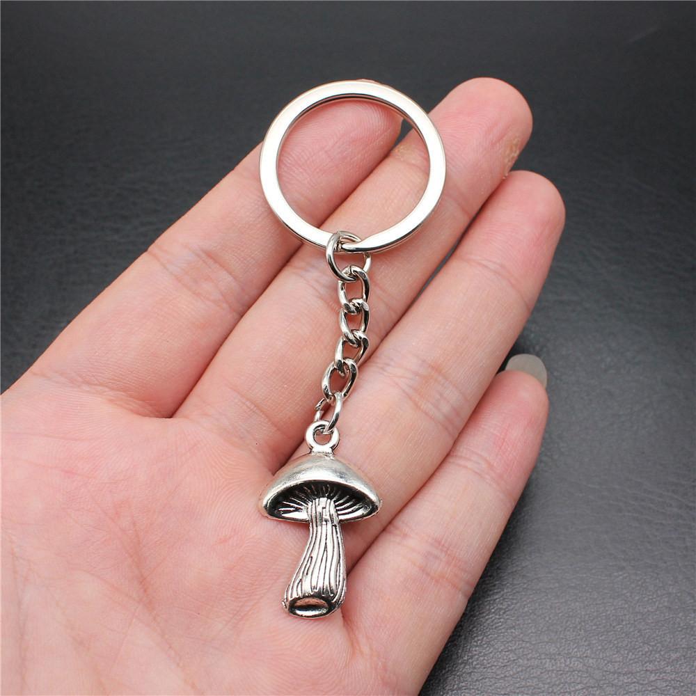 Mushroom Branch Leaf Key Ring Men's Jewellery Wedding Anniversary Original Materials
