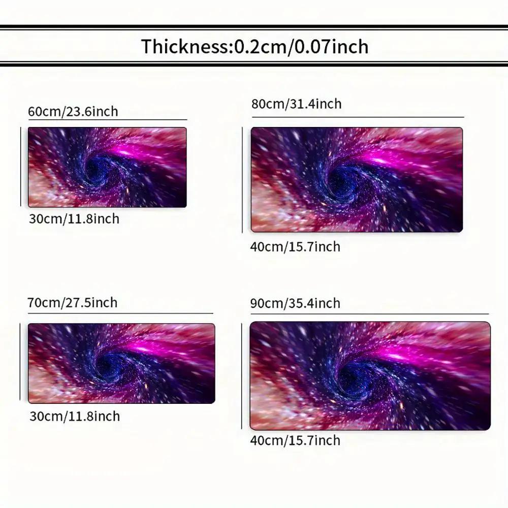 Galaxy Vortex Art Mouse Pad Large Computer Office Game Table Mat XXL Rubber Antislip Stitched Edge Keyboard Mats Long Desk Pads