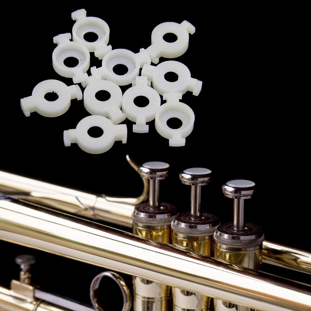 Pakke med 100 Plast Trompetventilføringer Sett Trompetventilfjærføringer Reservedeler For Blåseinstrumentreparasjon