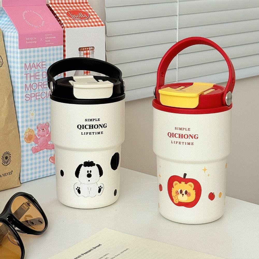 Handle Vacuum Mug 450ML 316 Stainless Steel Thermos Cup Portable Water Bottle Travel