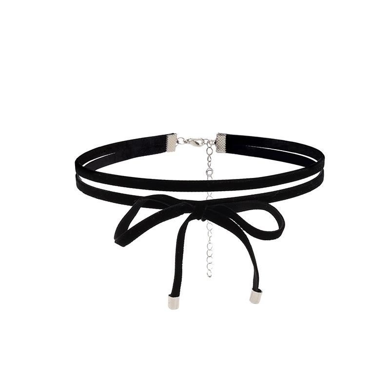 Europäischer und amerikanischer Schmuck gotische Halskette Choker Kragen ins Schleifenanhänger Schlüsselbein Kette