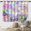 2Pcs Mermaid Colorful Scales Window Curtains Princess Girls Bedroom Decoration Home Living Room Heat Insulation Blackout Drapes