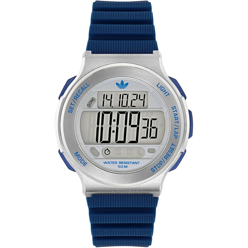 

adidas Originals Watch Unisex Watch, Adidas Expression Three AOFH25508, Quartz Movement, 10 ATM Water Resistance, Mineral Glass, Silver Dial, Stainles
