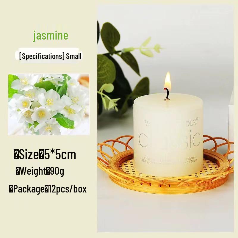 Colorful Cylindrical Scented Candles - Smokeless for Emergency, Weddings, Birthdays, and Church or Hotel Décor